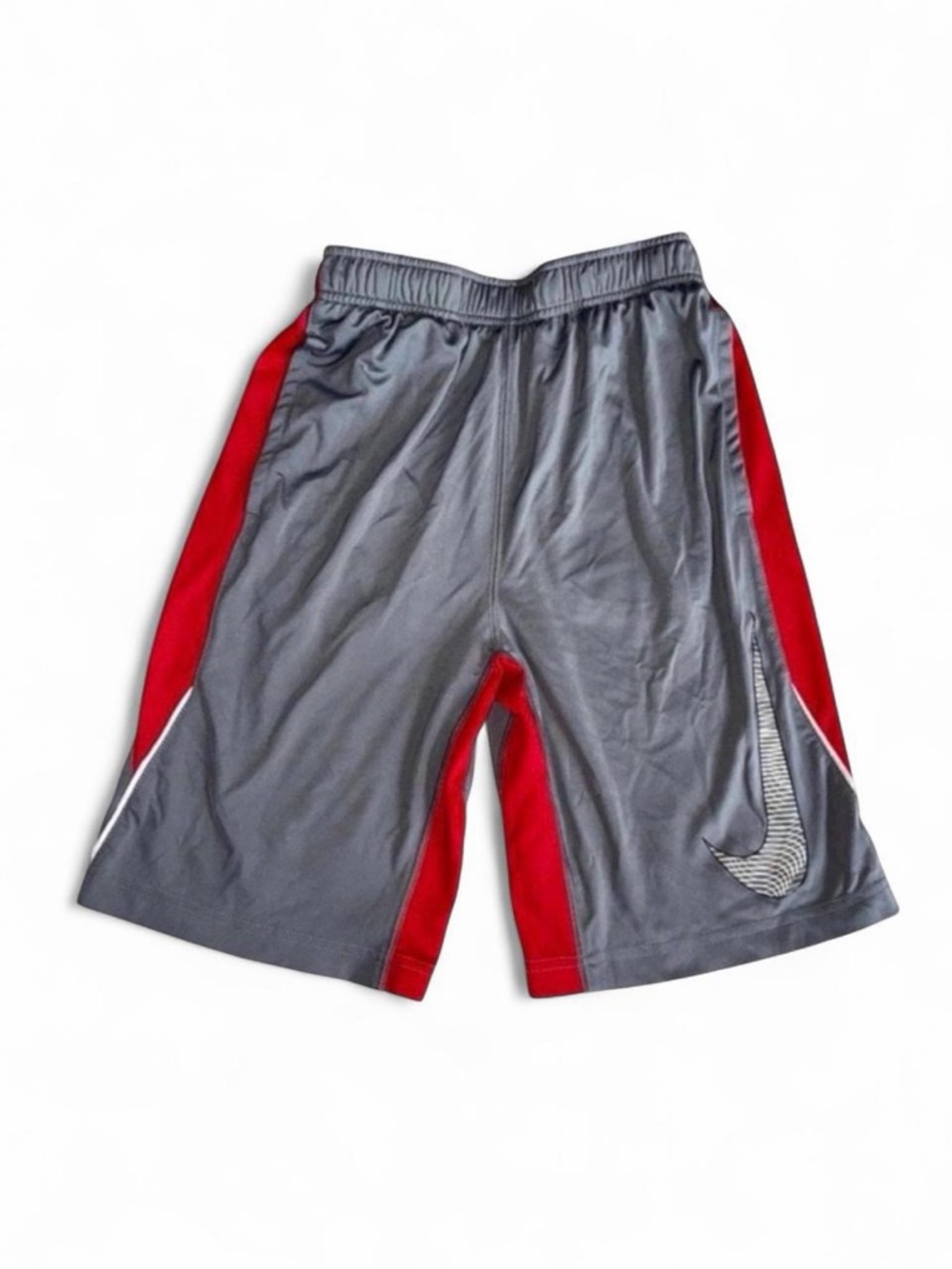 Nike Boys Dri-FIT Basketball Shorts Grey Red Size Large L